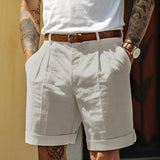 PLEATED SHORTS FOR MEN