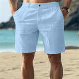 RIBBED LINEN SHORTS FOR MEN