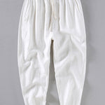 LINEN LOOSE POCKET TROUSERS FOR MEN