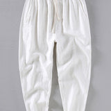 LINEN LOOSE POCKET TROUSERS FOR MEN