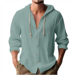 HOODED LONG SLEEVE SHIRT FOR MEN
