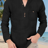 LOOSE STAND COLLAR SHIRT FOR MEN