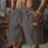 WOVEN LINEN SHORTS FOR MEN