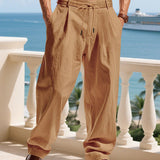 LOOSE FIT LINEN TROUSERS FOR MEN