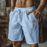 WOVEN LINEN SHORTS FOR MEN