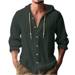 HOODED LONG SLEEVE SHIRT FOR MEN