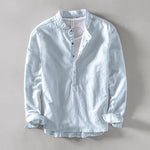 RELAXED STAND COLLAR SHIRT FOR MEN