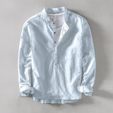RELAXED STAND COLLAR SHIRT FOR MEN
