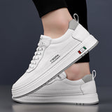 CUSHIONED LEATHER SNEAKERS FOR MEN