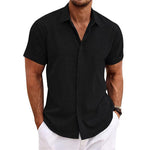 LINEN LAPEL SHIRT FOR MEN
