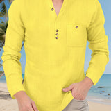 LOOSE STAND COLLAR SHIRT FOR MEN