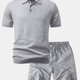 Basic Knit Polo & Knit Shorts Set