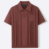 SLEEK TEXTURED POLO SHIRT FOR MEN