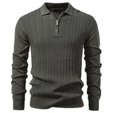 TEXTURED ZIPPER POLO FOR MEN
