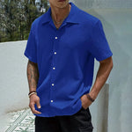 TEXTURED CUBAN SHIRT FOR MEN