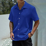 TEXTURED CUBAN SHIRT FOR MEN