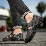 Corbin Genuine Leather Fisherman Sandals