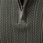 TEXTURED ZIPPER POLO FOR MEN