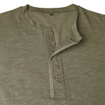 HENLEY NECK T-SHIRT FOR MEN