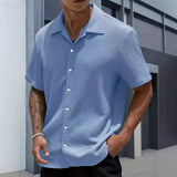 TEXTURED CUBAN SHIRT FOR MEN