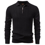 TEXTURED ZIPPER POLO FOR MEN