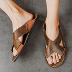 Baxter Genuine Leather Slide Sandals