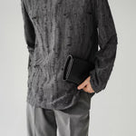 Veil Distressed Long Sleeve Shirt