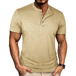 HENLEY NECK T-SHIRT FOR MEN