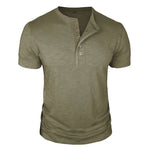HENLEY NECK T-SHIRT FOR MEN