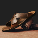 Baxter Genuine Leather Slide Sandals