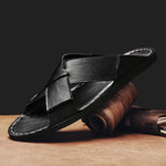 Baxter Genuine Leather Slide Sandals