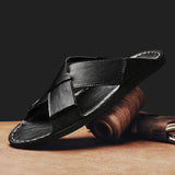 Baxter Genuine Leather Slide Sandals