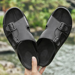 Hollis Genuine Leather Slide Sandals