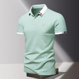 CONTRAST COLLAR POLO FOR MEN