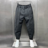 SLIM MELANGE TROUSERS FOR MEN