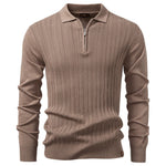 TEXTURED ZIPPER POLO FOR MEN