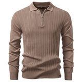 TEXTURED ZIPPER POLO FOR MEN