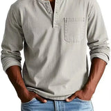 VINTAGE HENLEY SHIRT FOR MEN