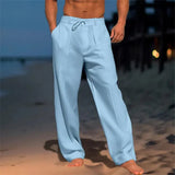 LINEN STRAIGHT TROUSERS FOR MEN