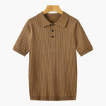 TEXTURED COTTON POLO FOR MEN
