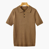 TEXTURED COTTON POLO FOR MEN