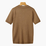 TEXTURED COTTON POLO FOR MEN