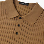 TEXTURED COTTON POLO FOR MEN