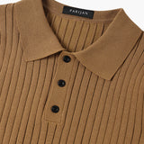 TEXTURED COTTON POLO FOR MEN