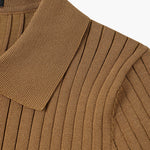 TEXTURED COTTON POLO FOR MEN