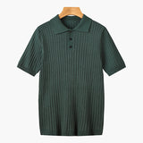TEXTURED COTTON POLO FOR MEN