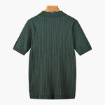 TEXTURED COTTON POLO FOR MEN