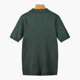 TEXTURED COTTON POLO FOR MEN
