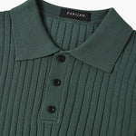 TEXTURED COTTON POLO FOR MEN