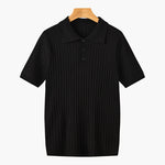 TEXTURED COTTON POLO FOR MEN